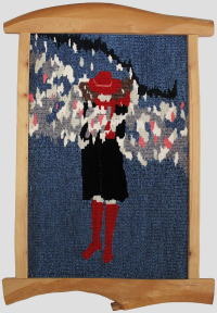 赤い帽子の子　縦58㎝　横38㎝