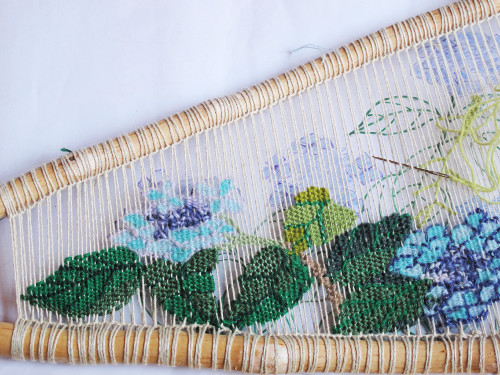 アジサイの枝織り