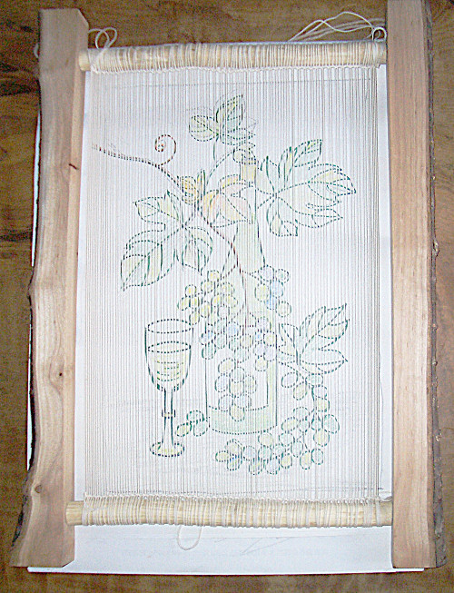 額織りの額と下絵