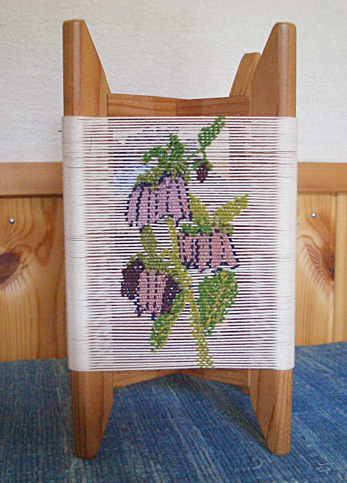 ホタルブクロの絵織りの完成