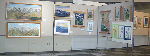 絵織り作品展の会場