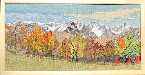 初冠雪　縦47㎝　横95㎝