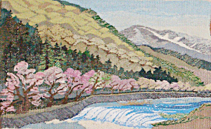 雪解けの頃の犬川　縦36㎝　横55㎝