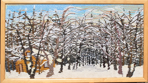 「樹氷のトンネル」の絵織り